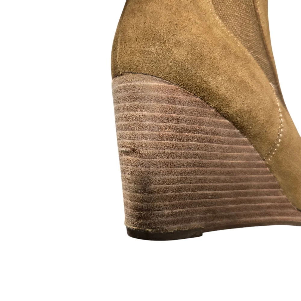 Lucky Brand Sz 10 Yamka Leather‎ Pull-on Almond-toe Chelsea Ankle Bootie